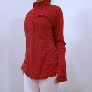 Paradox Red Half-Zip Slim Athletic Top